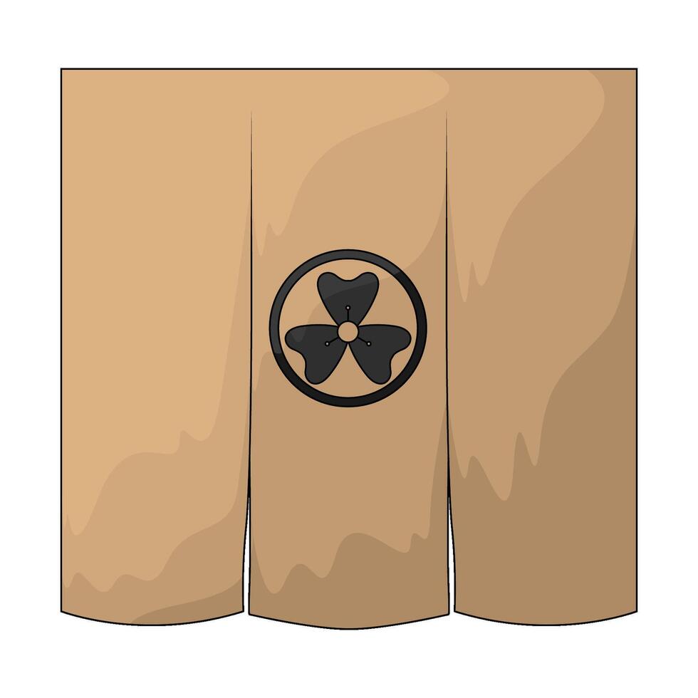Japan curtain illustration vector
