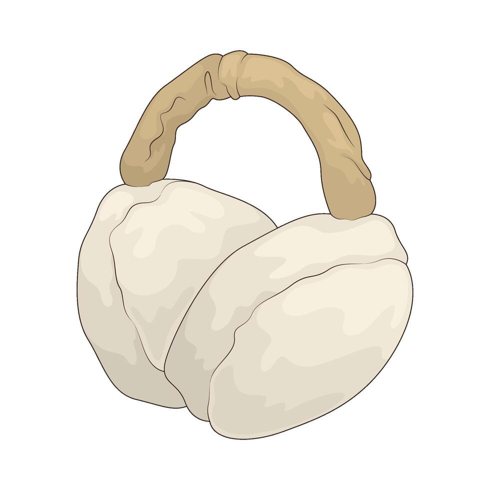Winter earmuffs illustrations vector