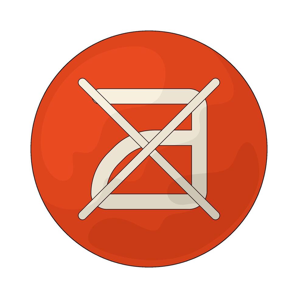 no iron illustration vector