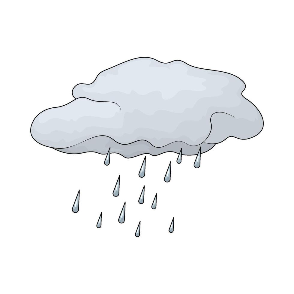 rain and cloud vector