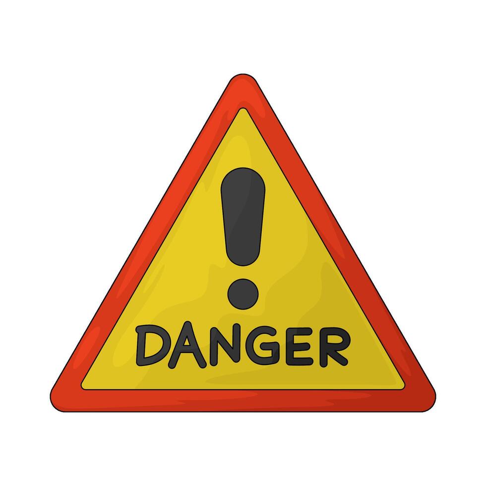 Construction danger sign vector