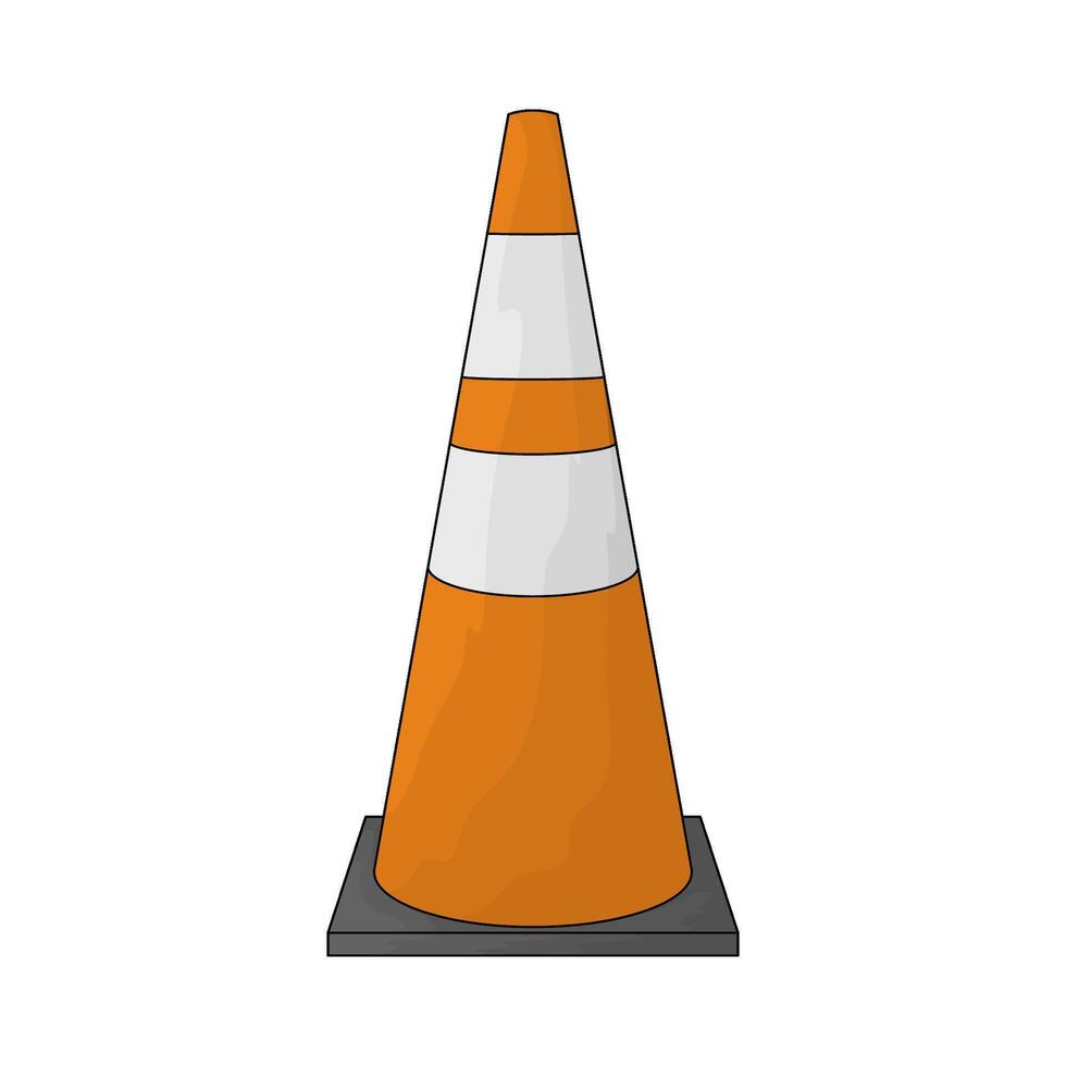 Construction traffic cones vector