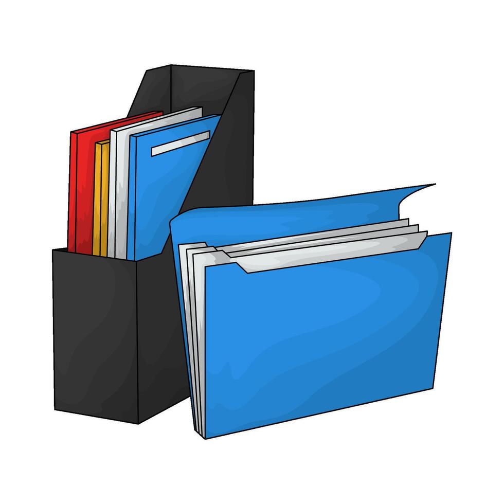 file and folder illustration vector