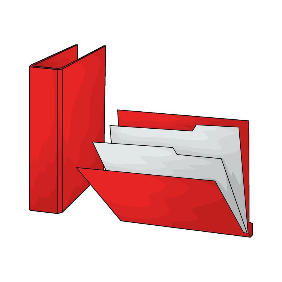 Open folder illustration vector