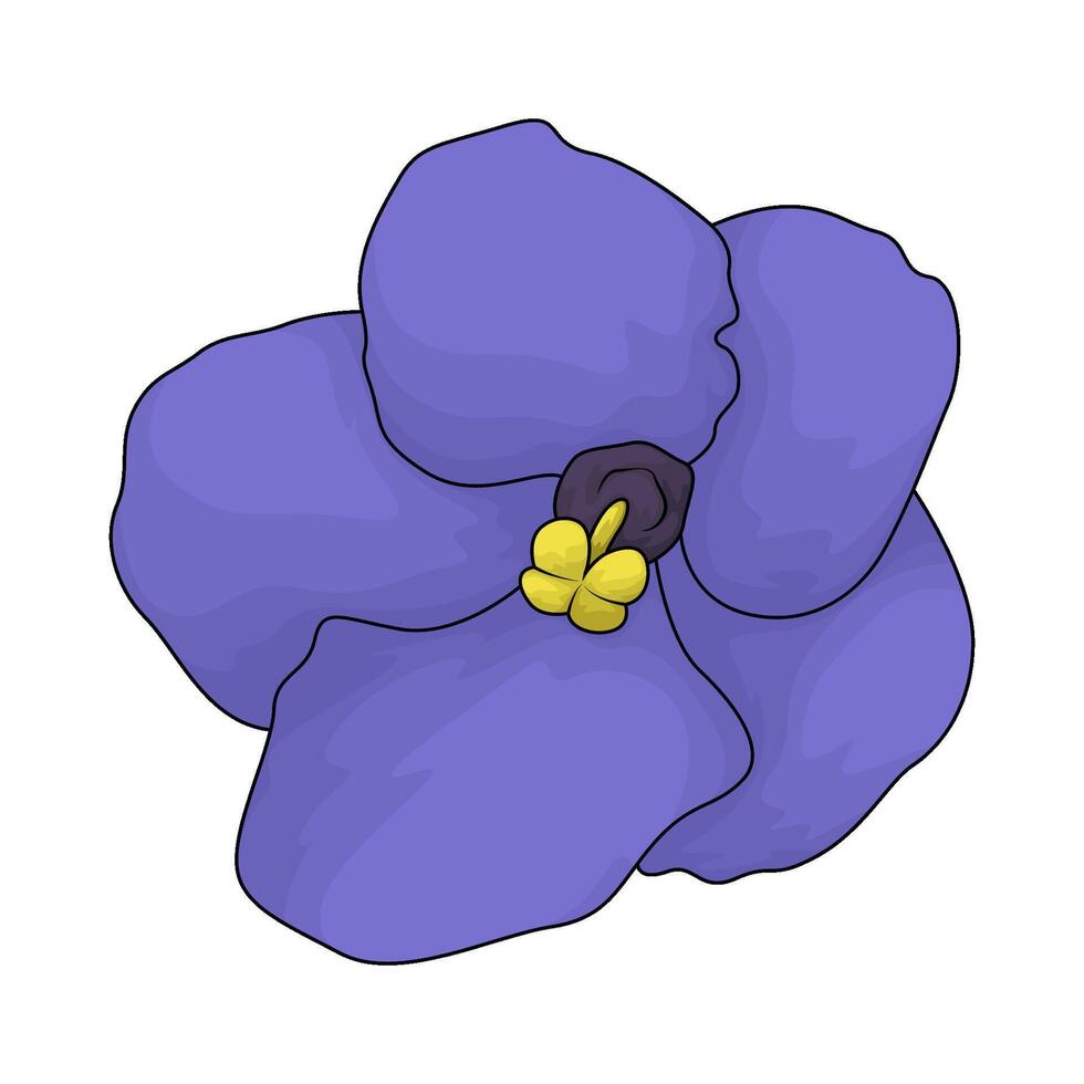 fresh purple flower vector