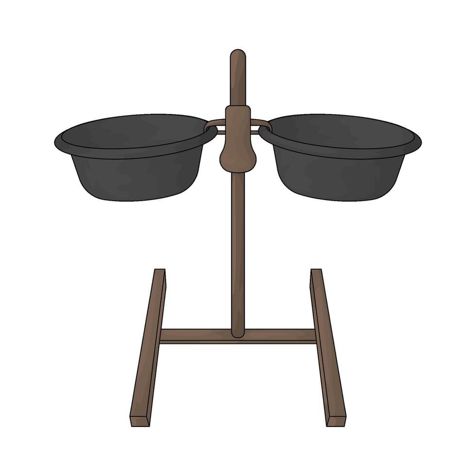 Pet food bowl vector