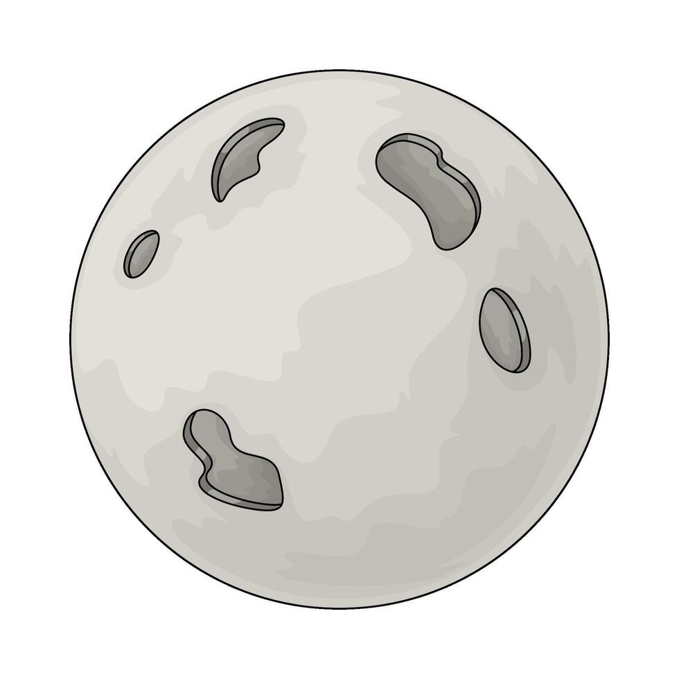 illustration of a full moon vector