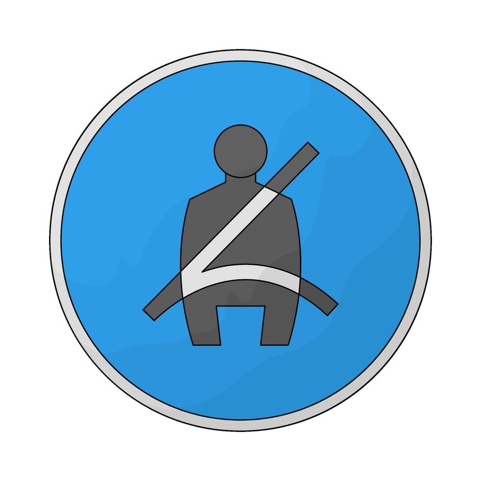plane seat belt sign vector