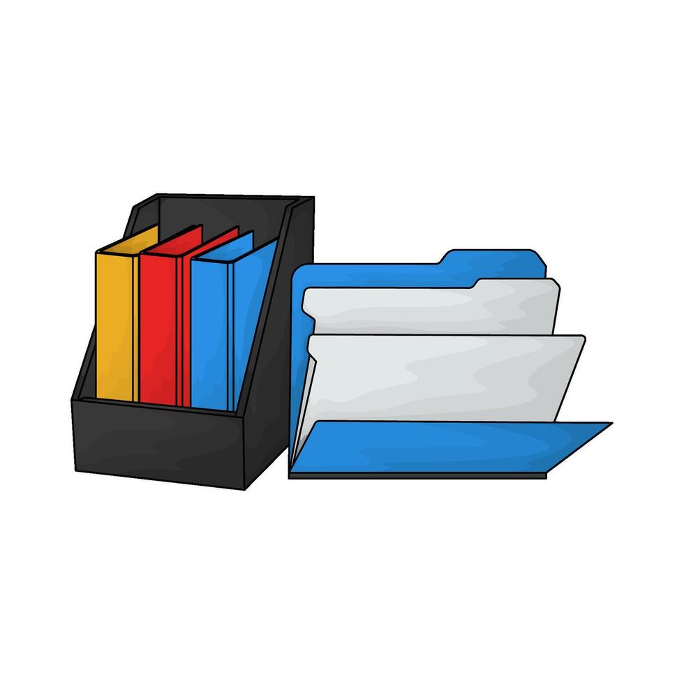 Open document folder illustration vector