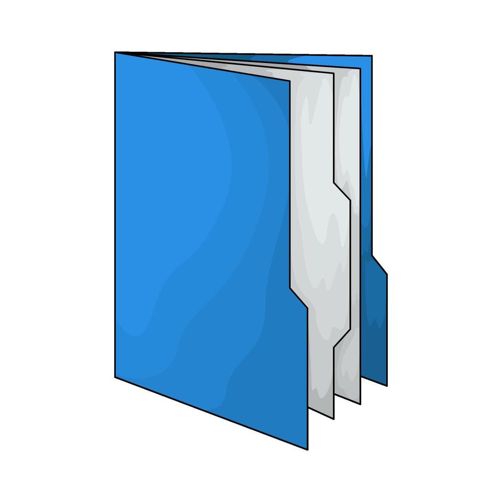 empty blue folders vector