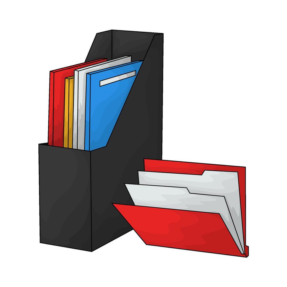 illustration of folder and documents vector