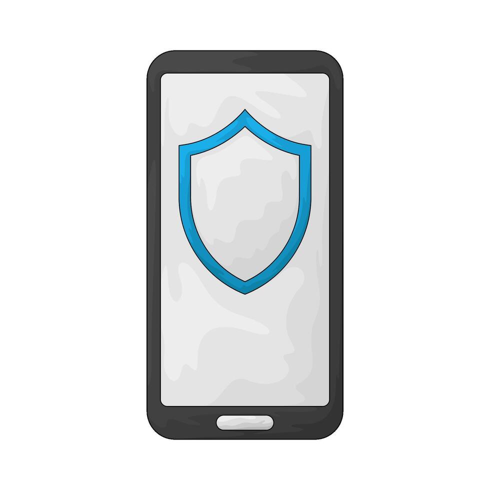 phone security illustration vector