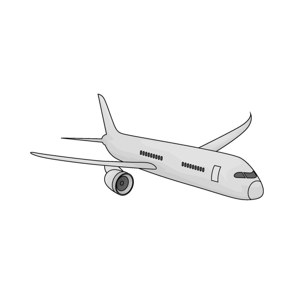 illustration of a airplane vector