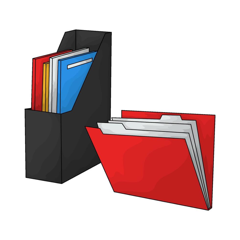 illustration of document folder vector