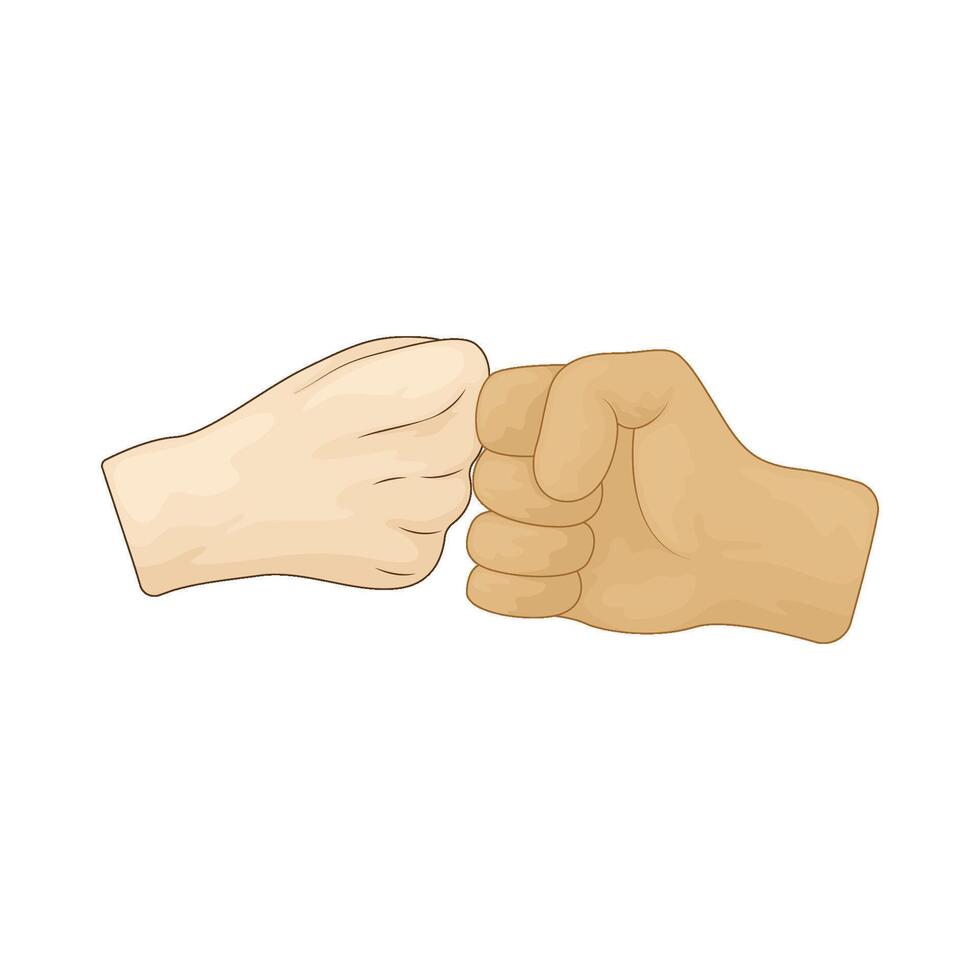 Friendship fist bump vector