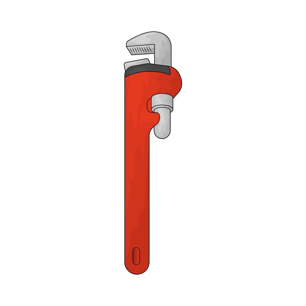 pipe wrench illustration vector