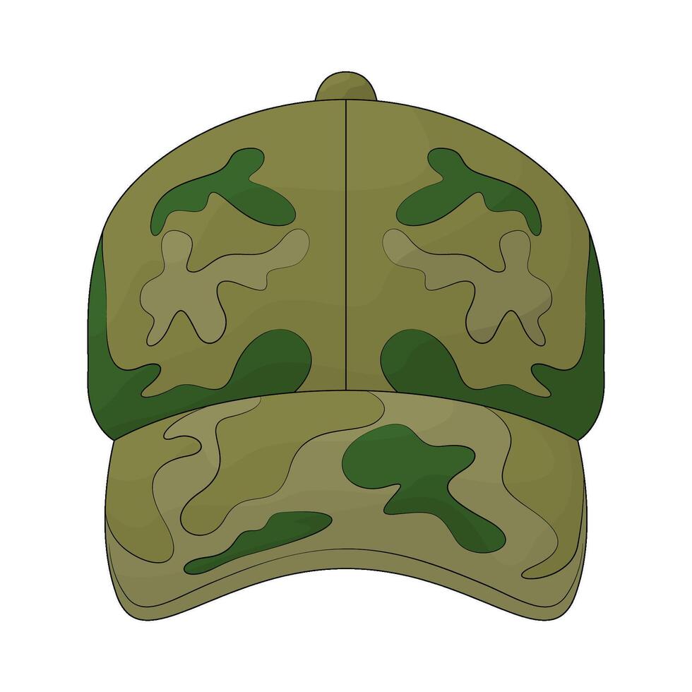 Military cap illustration vector