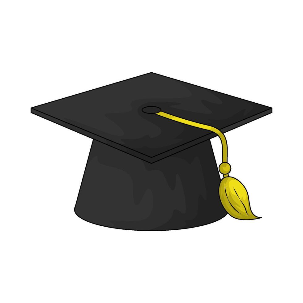 illustration of black graduation cap vector