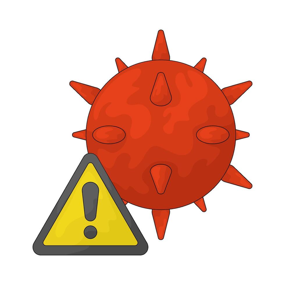virus alert illustration vector