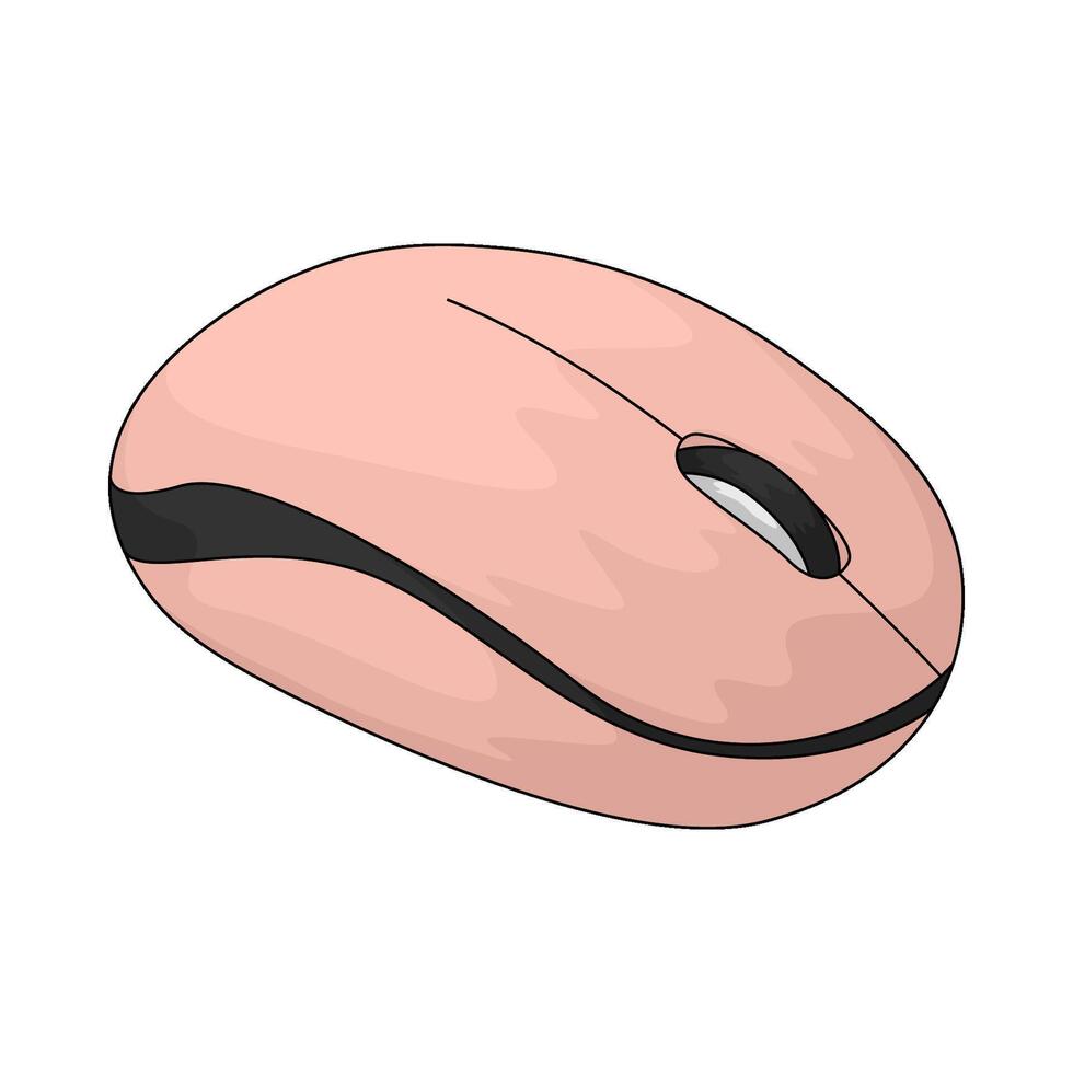 pink computer mouse vector