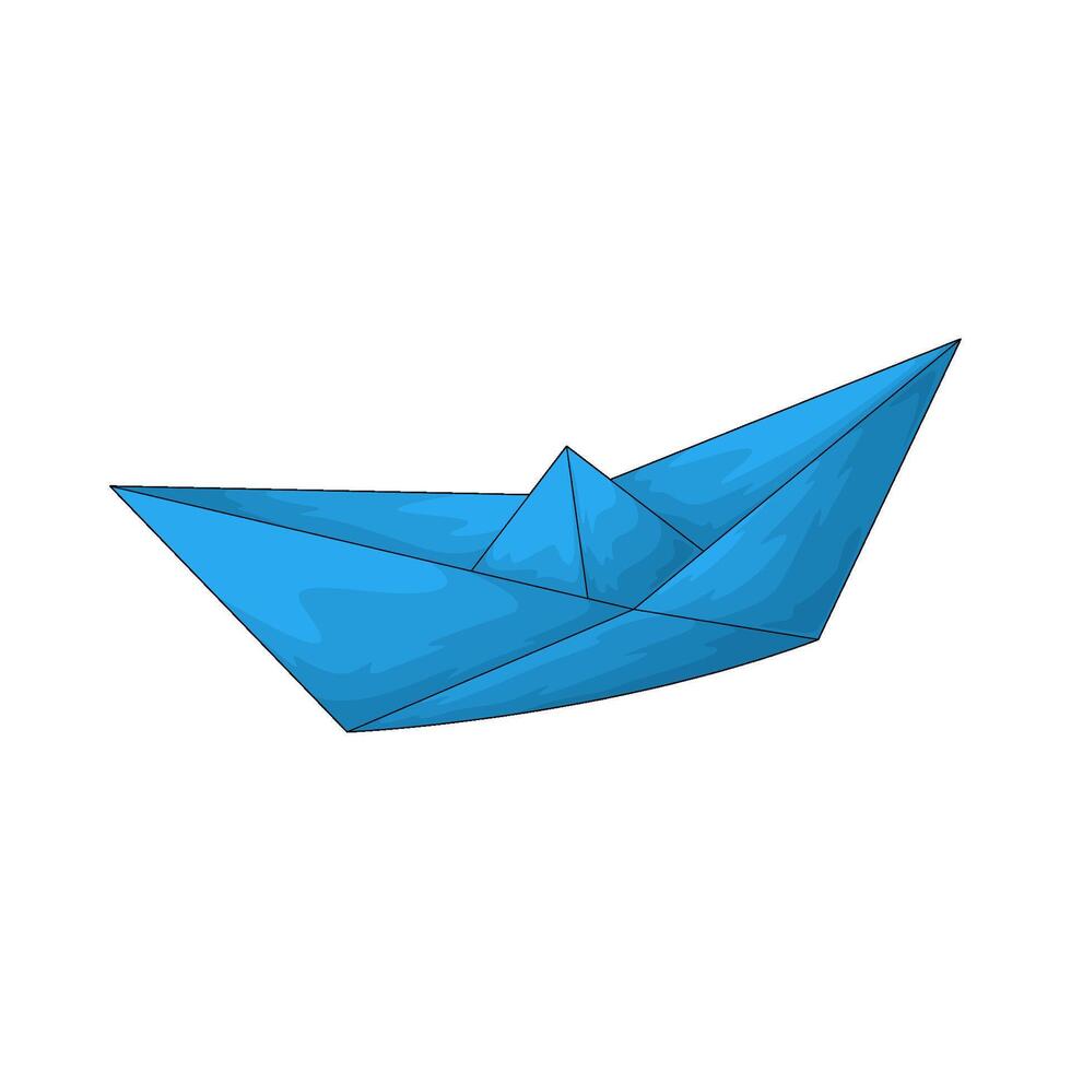 Japan paper boat vector