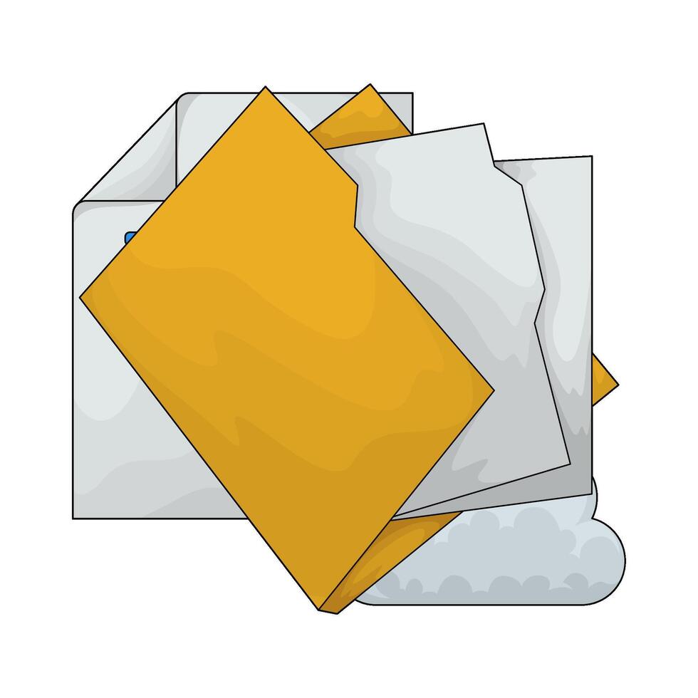 illustration of yellow folder vector