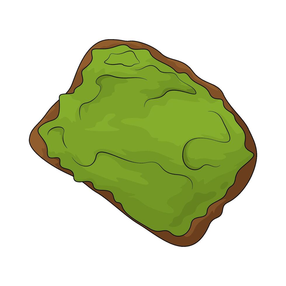toast with avocado illustration vector
