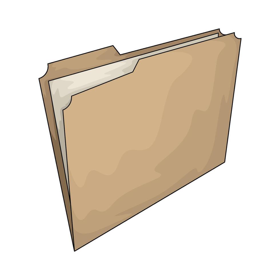 School Supplies File Folder vector