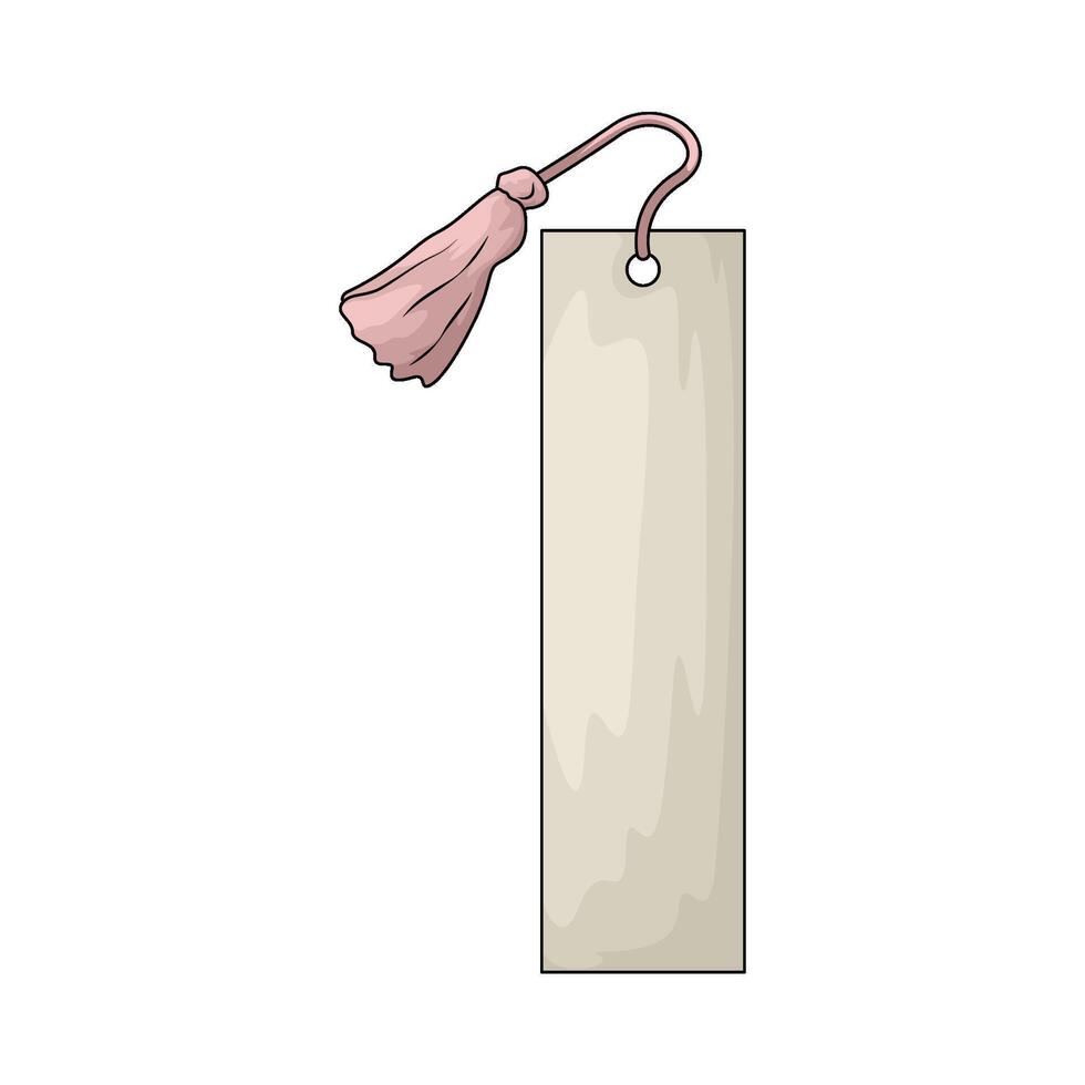 white bookmark illustration vector