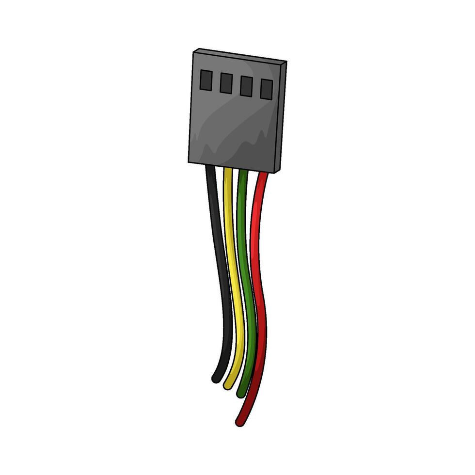 computer cable illustration vector