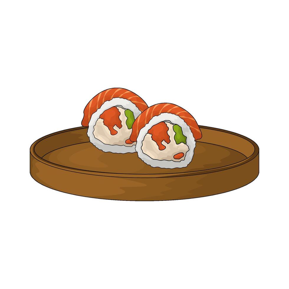 easy sushi roll vector