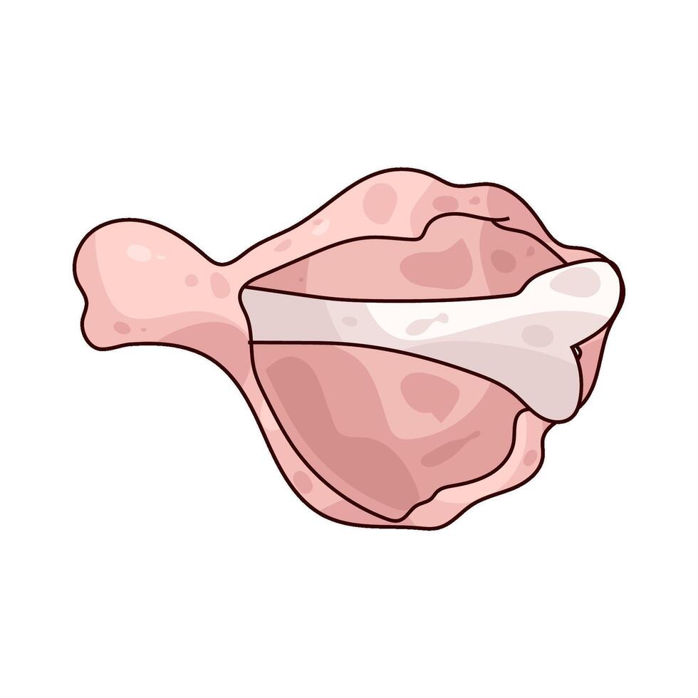 Bitten Off Fried Chicken Leg vector