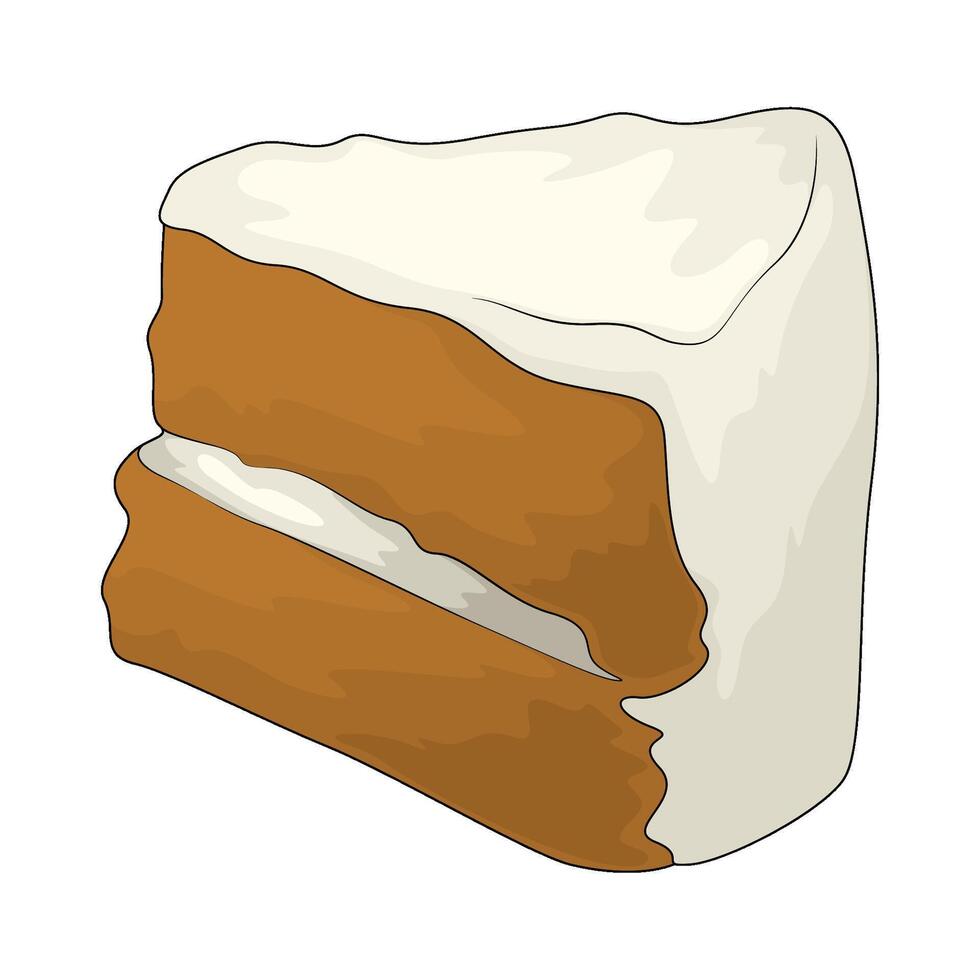 vanilla cake slices vector