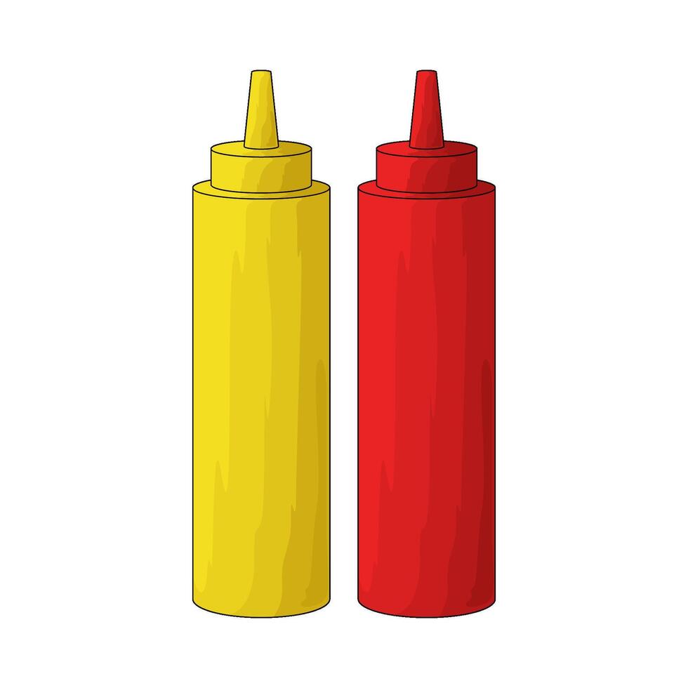 two sauce bottles vector