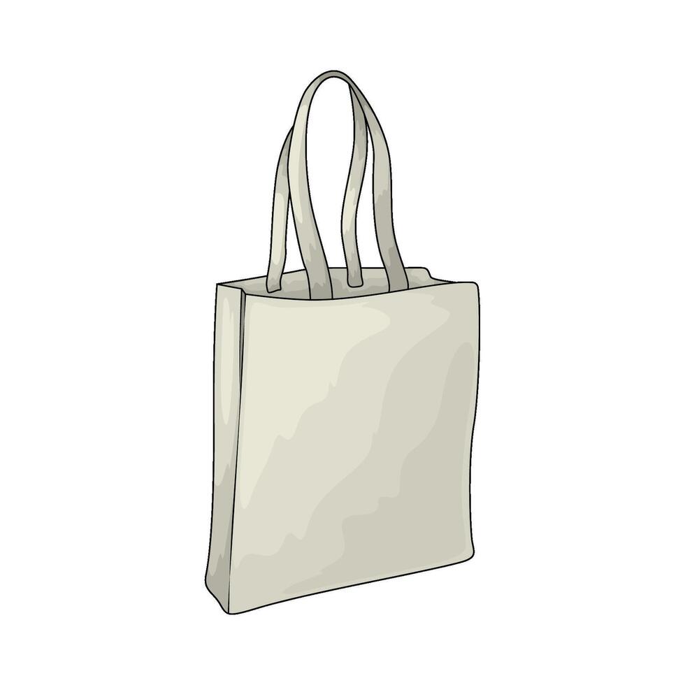 eco tote bag illustration vector