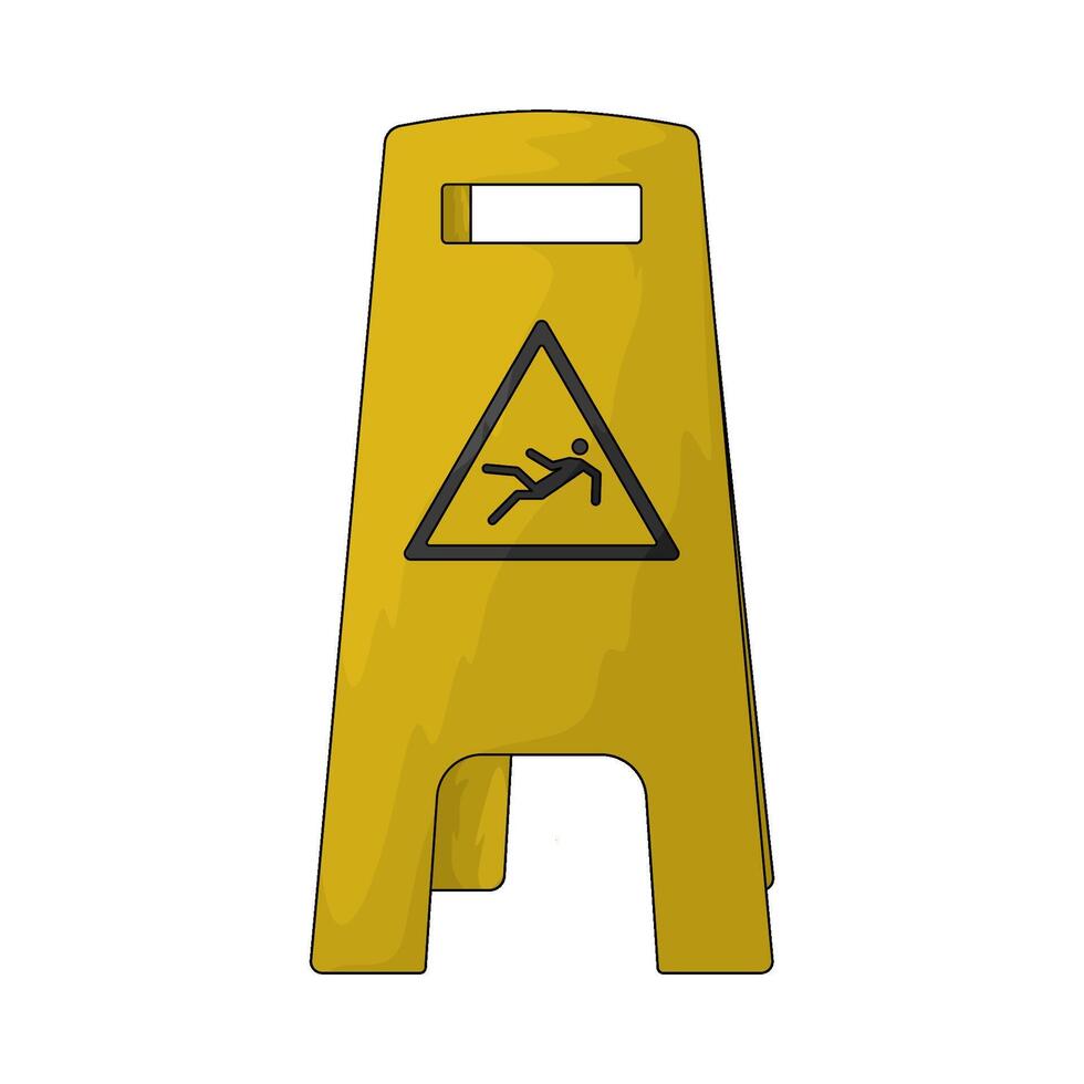Safety wet floor sign vector