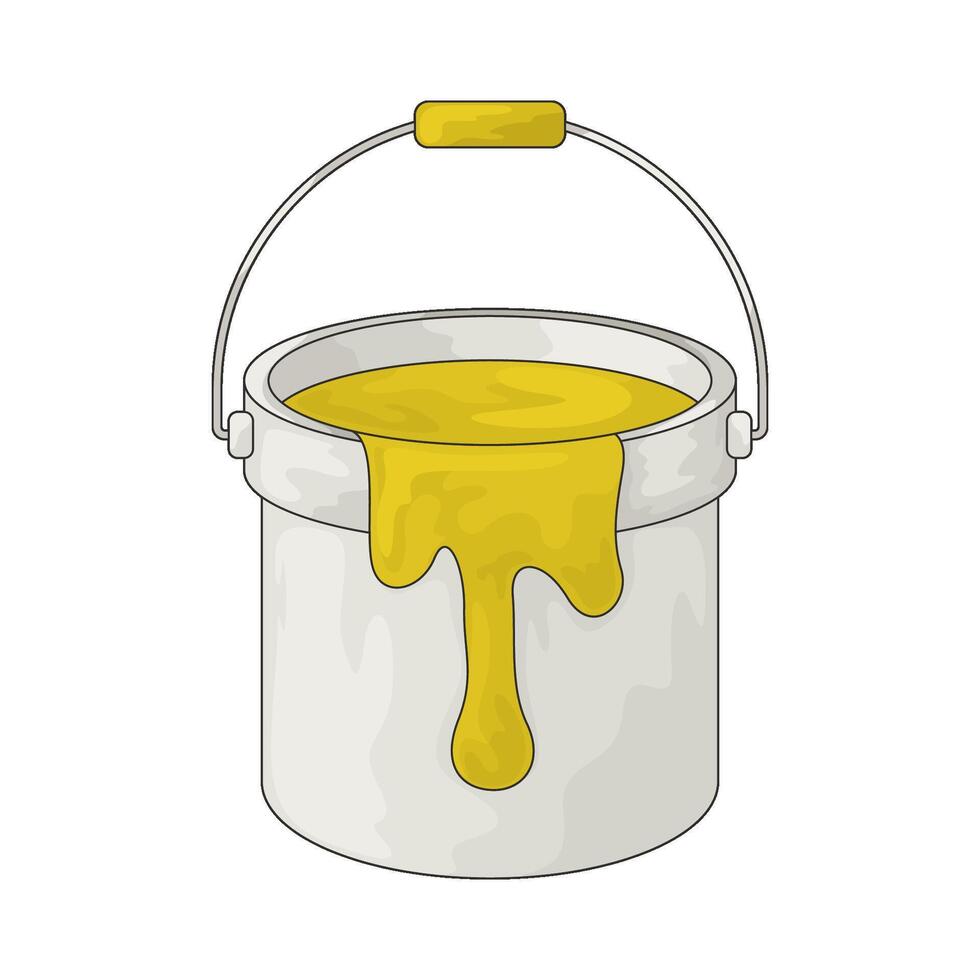 Construction paint bucket vector