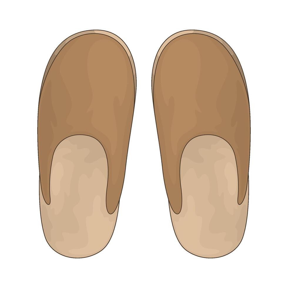 Bedroom slippers illustration vector