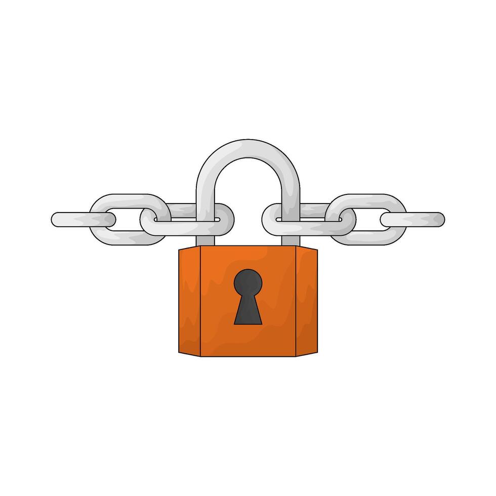 lock with chain vector