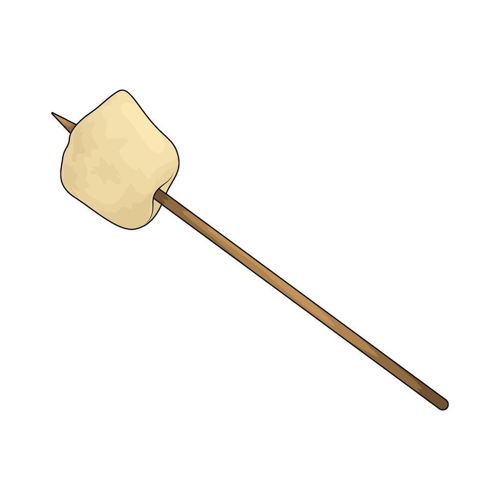 roasted marshmallow illustration vector