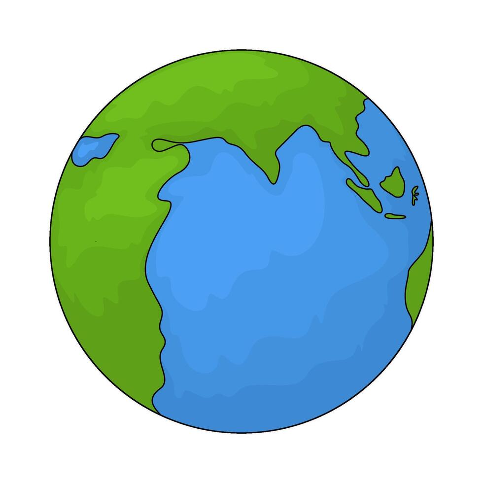 illustration of a greens earth vector