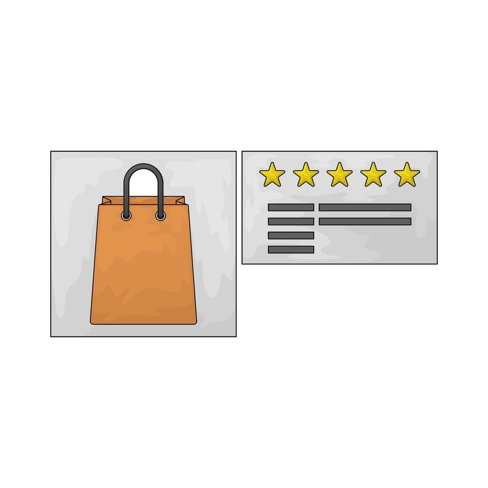 Shopping rating illustration vector