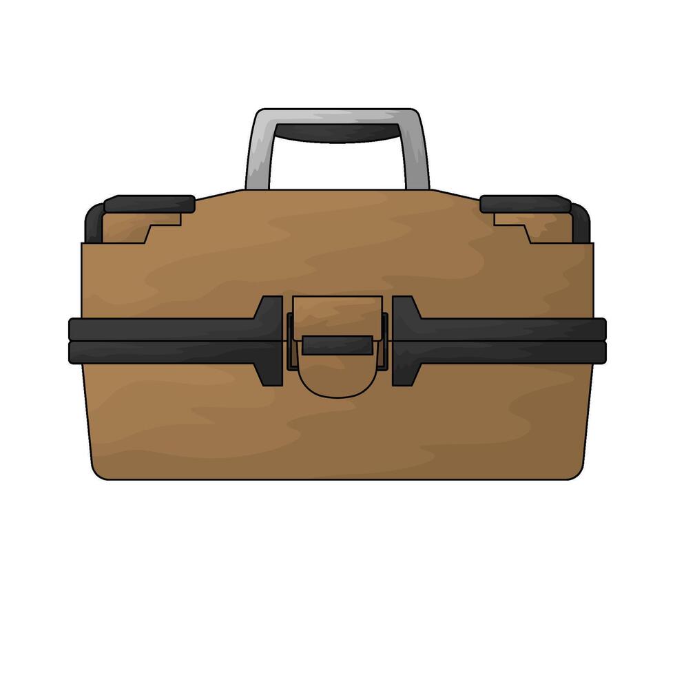 Fishing cooler box vector