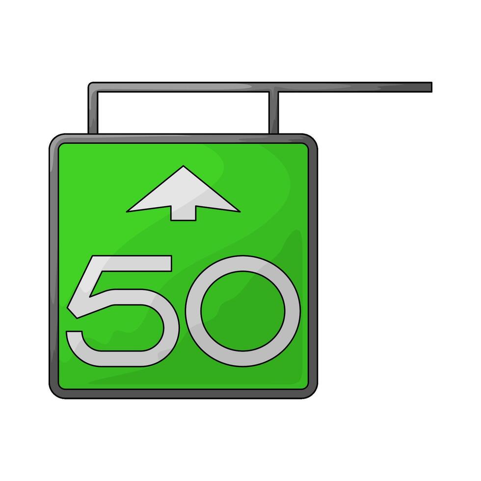 illustration of speed limit symbol vector