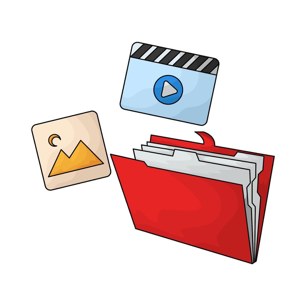 illustration of movie folders vector