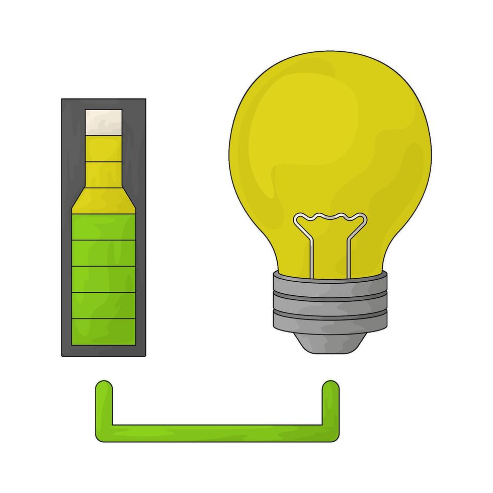 Eco lightbulb illustration vector