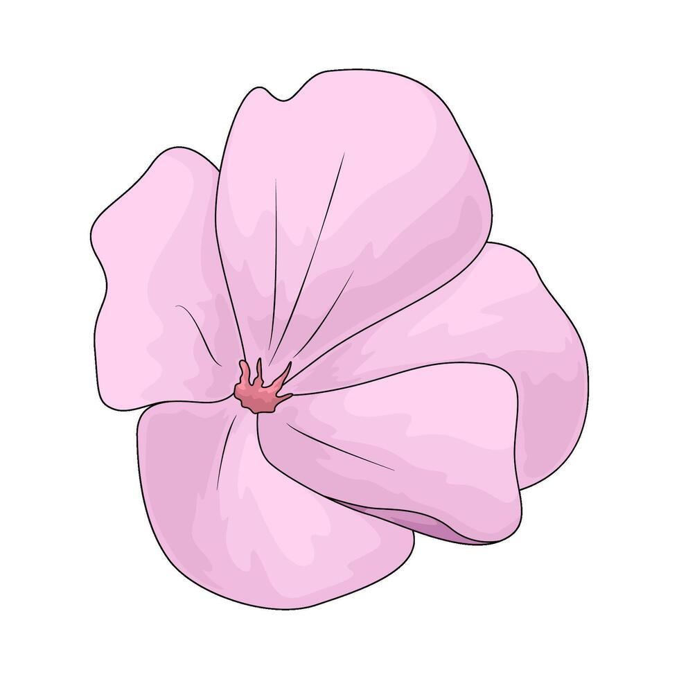 illustration of fresh pinky flower vector