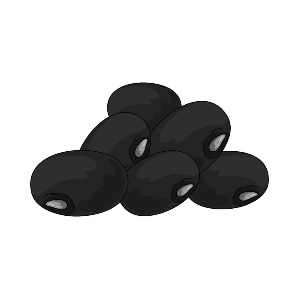 Healthy black bean vector