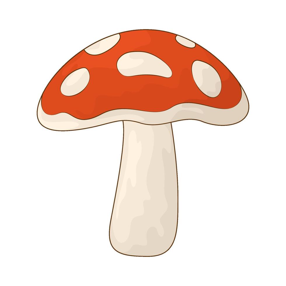 Nature mushroom illustration vector
