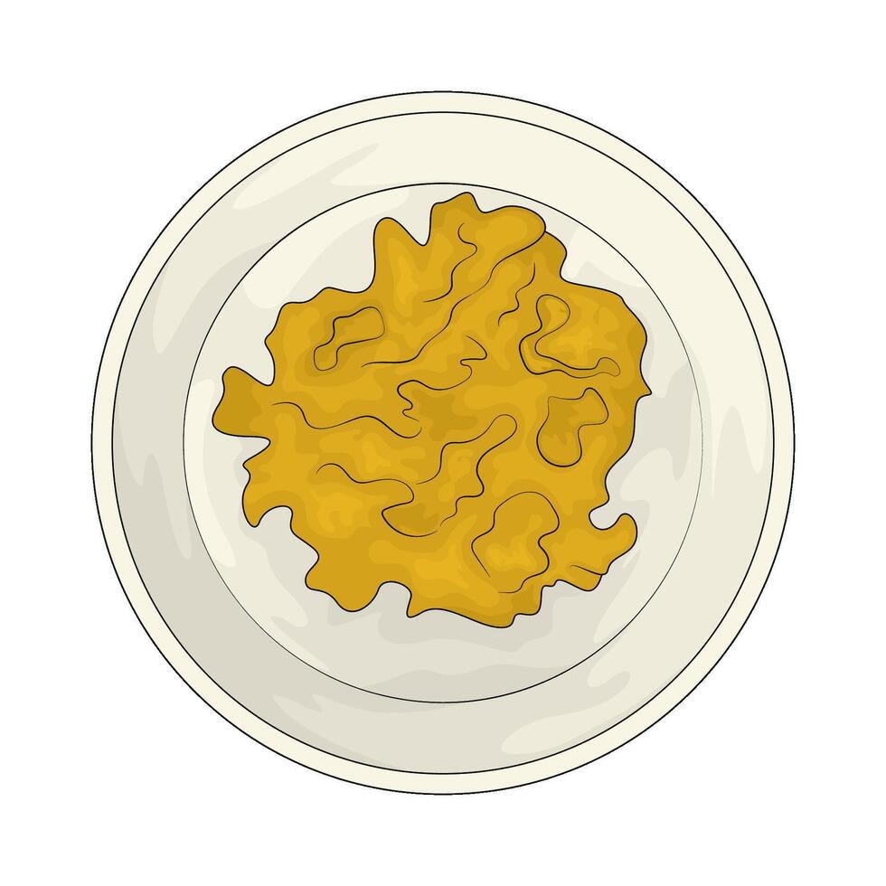 scrambled eggs illustration vector